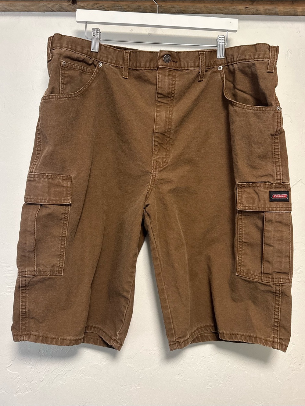 Wrangler Brown Men's Cargo Shorts - Utility Pocket Work Short